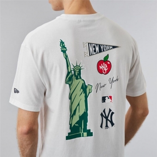 Short Sleeve T-Shirt New Era MLB League Essentials New York Yankees Light  Pink Unisex