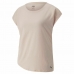 Camisola de Manga Curta Mulher Puma Studio Foundation Bege Rosa Claro