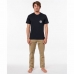 Camiseta de Manga Corta Hombre Rip Curl Horizon Badge Negro Hombre