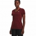 Camiseta de Manga Corta Mujer Under Armour Rojo Oscuro