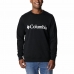 Мъжки суичър без качулка Columbia Logo Fleece Crew Черен