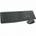 Tastatur med Trådløs Mus Logitech MK235 Svart Portuguese