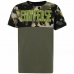 Barn T-shirt med kortärm Converse Blocked Camo Gul