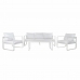 Divano da Giardino DKD Home Decor Bianco Alluminio 78 cm 184 x 72 x 78 cm  