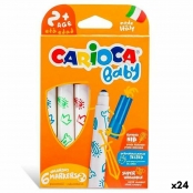 Set de Rotuladores Carioca Jumbo 6 Piezas Multicolor (24 Unidades) 