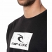 Heren-T-Shirt met Korte Mouwen Rip Curl Hallmark Zwart