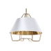 Lampadario DKD Home Decor Bianco Dorato PVC Metallo 50 W 38 x 38 x 32 cm