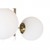 Suspension DKD Home Decor 64 x 64 x 64 cm Verre Doré Métal Blanc 50 W