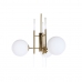 Suspension DKD Home Decor 64 x 64 x 64 cm Verre Doré Métal Blanc 50 W