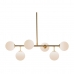 Suspension DKD Home Decor 83 x 36 x 36 cm Verre Doré Métal Blanc