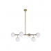 Suspension DKD Home Decor 83 x 36 x 36 cm Verre Doré Métal Blanc