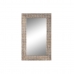 Sieninis veidrodis DKD Home Decor Ruda Natūralus Stiklas Mango mediena Indas 76,5 x 3 x 122 cm