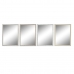 Espejo de pared DKD Home Decor 56 x 2 x 76 cm Cristal Gris Beige Blanco Poliestireno (4 Unidades)