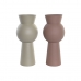 Vase DKD Home Decor Beige Rosa Jern 17 x 17 x 40,5 cm (2 enheter)