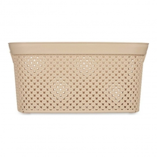 Cesto 24 x 17 x 35 cm Beige Plastica 10 L