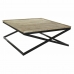 Soffbord DKD Home Decor Svart Naturell Trä Metall 120 x 120 x 55 cm