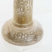 Kynttelikkö DKD Home Decor Valkoinen Ruskea Metalli Muovinen Mangopuu Kukka-aiheinen Intialainen mies 12,5 x 12,5 x 31 cm