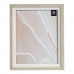 Cornice Portafoto Marrone Bianco 24 x 2 x 29 cm Cristallo Beige Plastica