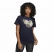 T-shirt med kortärm Dam Adidas Farm Print Graphic Mörkblå