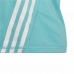 Camisola de Manga Curta Infantil Adidas Aeroready Three Stripes Água-marinha