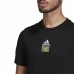 Kortærmet T-shirt til Mænd Adidas Aeroready Paris Graphic Tovtrækning Sort