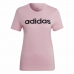 Camiseta de Manga Corta Mujer Adidas Loungewear Essentials Slim Logo Rosa