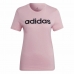 Дамска тениска с къс ръкав Adidas Loungewear Essentials Slim Logo Розов