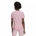 Camiseta de Manga Corta Mujer Adidas Loungewear Essentials Slim Logo Rosa