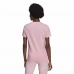 Dames-T-Shirt met Korte Mouwen Adidas Loungewear Essentials Slim Logo Roze