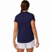 Dames-T-Shirt met Korte Mouwen Asics Court Piping Blauw