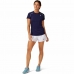 Dames-T-Shirt met Korte Mouwen Asics Court Piping Blauw