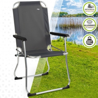 Silla Camping Big Bear Gris Oscuro