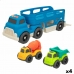 Autotransporterlastbil og Svinghjulsbil Motor Town Lyd 30,5 x 11 x 11 cm (4 enheter)