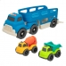 Autotransporterlastbil og Svinghjulsbil Motor Town Lyd 30,5 x 11 x 11 cm (4 enheter)