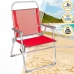 Folding Chair Aktive Menorca Punainen 48 x 88 x 50 cm (4 osaa)