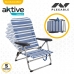 Chaise Pliante Aktive Mykonos A rayures 47 x 85 x 50 cm (4 Unités)