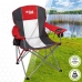 Silla Plegable para Camping Aktive Gris oscuro Rojo 56 x 98 x 59 cm (4 Unidades)