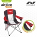 Cadeira Dobrável para Campismo Aktive Cinzento escuro Vermelho 56 x 98 x 59 cm (4 Unidades)