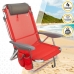 Összecsukható szék fejtámlával Aktive Menorca Piros 51 x 76 x 45 cm (2 egység)