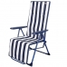 Ligstoel Aktive Branco Azul Marinho Reclinável Às riscas 147 x 70 x 48 cm (2 Unidades)