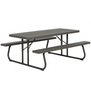 Mesa Plegable Lifetime Personal Negro con gris Polietileno Metal