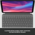 Bluetooth Keyboard with Support for Tablet Logitech Combo Touch Grey French AZERTY