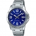 Herrenuhr Casio CASUAL DATE STEEL - BLUE Silberfarben (Ø 41,5 mm) (Ø 47 mm)