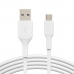 Câble USB vers micro USB Belkin CAB005BT1MWH 1 m Blanc