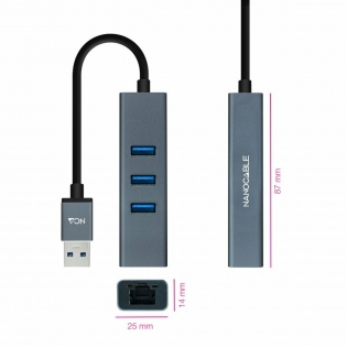 Adaptateur Usb Vers Ethernet Nanocable Aneahe0818