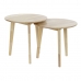 Set of 2 tables DKD Home Decor White Natural Rubber wood 50 x 50 x 49,5 cm