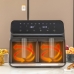 въздушен фритюрник InnovaGoods Fryinn Double 8000 Черен 3400 W 8 L Неръждаема стомана (След ремонт B)