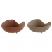 Middenstuk DKD Home Decor Beige Terra cotta Stads 27 x 27 x 11 cm (2 Stuks)