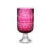 Vase Kobberstik Mørk pink Krystal 13 x 26,5 x 13 cm (6 enheder)