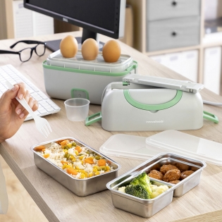 2L Smart Electric Lunch Box Heating Lunch Box Portable Steam Cook